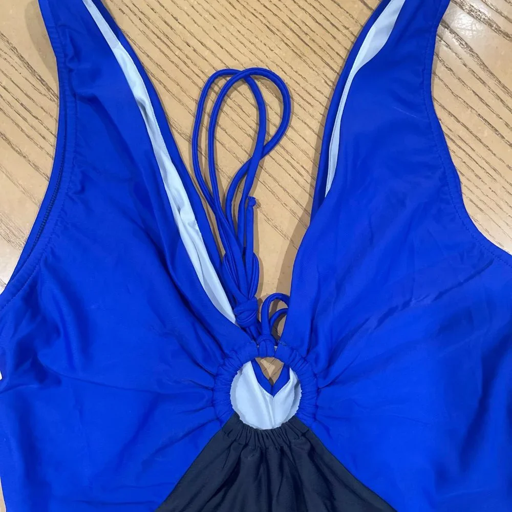 0407 New Women's Venus Blue One-Piece Swimsuit - Picture 3 of 11